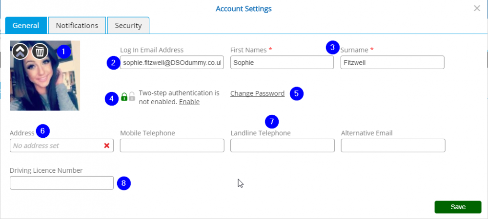 General Settings - Desktop