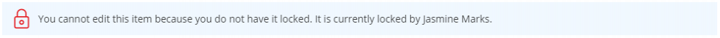 Process Sign Up - Status - Locked by Other User, Cannot Lock