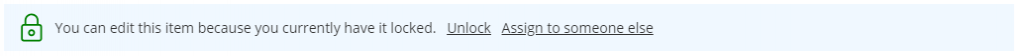 Process Sign Up - Status - Locked by Current User
