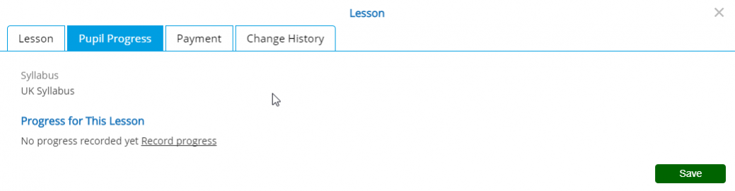 Edit Lesson Progress - Not Recorded - Desktop