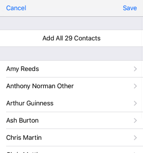 iPhone VCard Import - Step 3