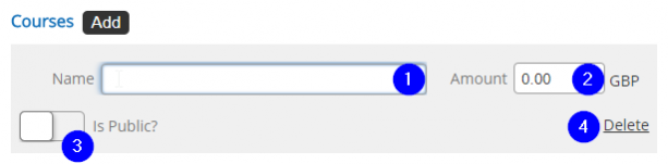 Payments - Course Set Up - Desktop