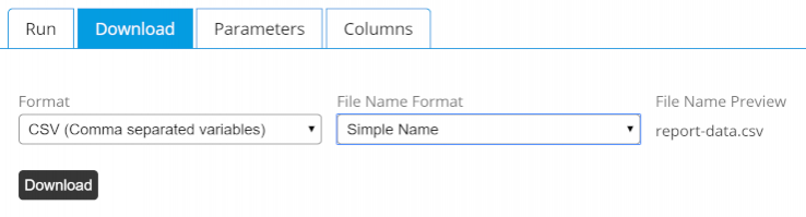 Export Report Data - Desktop