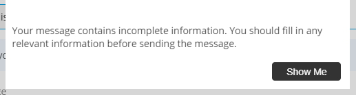 Contact Logs - Attempt Save With Message Tokens Present - Desktop