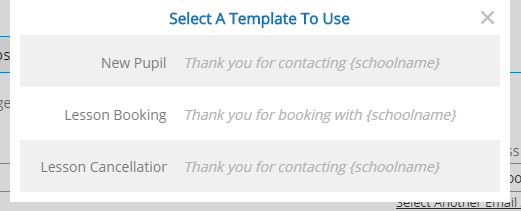 Pre-Defined Template Popup - Desktop