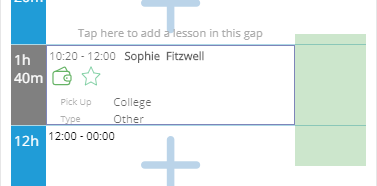 Diary - Mobile Day Agenda View - Working Hours Representation