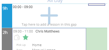 Agenda View - Gap - Mobile