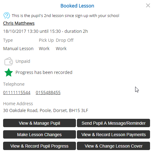Diary - Lesson Quick View