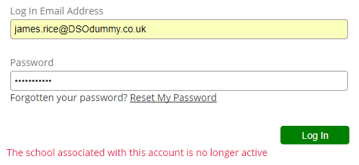 Other User Log In Attempt - Failed Payments