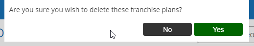 Delete Franchise Plan - Prompt - Desktop