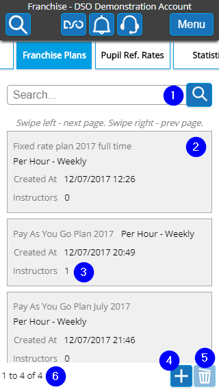 Franchise - Franchise Fees Tab - Mobile
