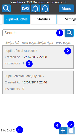 Franchise - Pupil Referral Rates Tab - Mobile