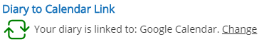 Calendar Link Status - Enabled