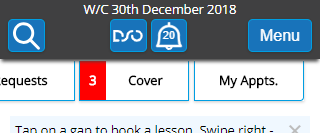 Diary - Unprocessed Cover Requests Indicator - Mobile