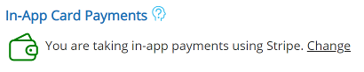 In-App Payments Status - Direct Payments Permitted, Enabled