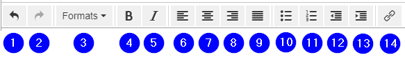 Rich Text Editor - Toolbar Icons