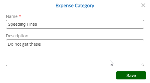 Edit Expense Category - Desktop