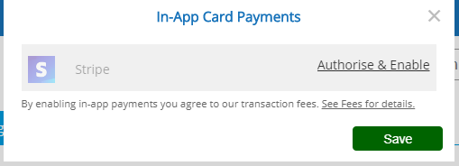 In App Payment Settings - Disabled